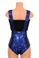 Blue Sparkly Jewel Suspender Romper - Coquetry Clothing