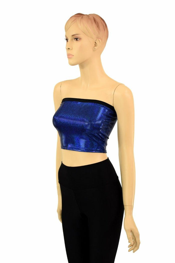 Blue Sparkly Jewel Tube Top - Coquetry Clothing