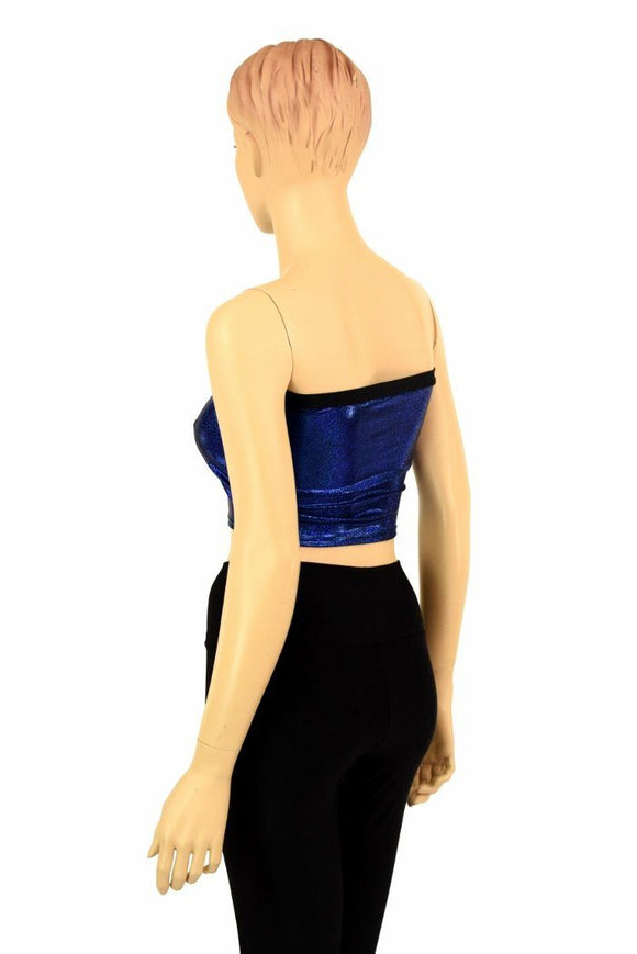 Blue Sparkly Jewel Tube Top - Coquetry Clothing