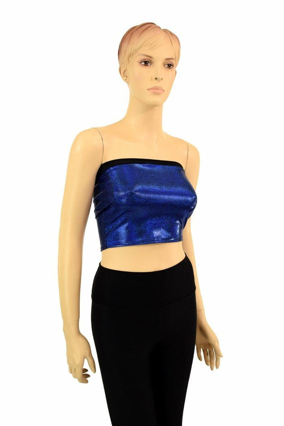 Blue Sparkly Jewel Tube Top - Coquetry Clothing