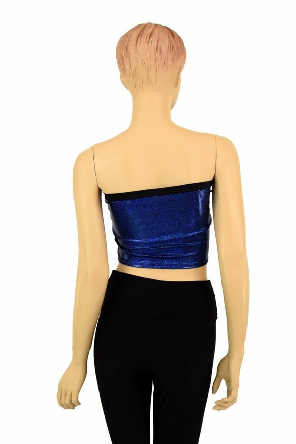 Blue Sparkly Jewel Tube Top - Coquetry Clothing