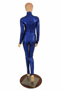 Blue Sparkly Jewel Turtle Neck Catsuit - 4