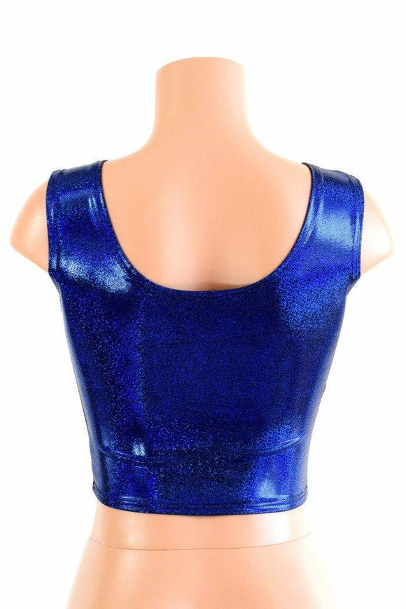 Blue Sparkly Tank Crop - Coquetry Clothing
