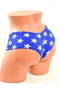 Blue & White Star Cheeky Shorts - 1