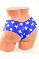 Ready to Ship Blue & White Star Cheeky Shorts XS - Coquetry Clothing