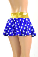 Blue & White Star Circle Skirt - Coquetry Clothing