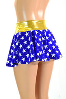 Blue & White Star Circle Skirt - Coquetry Clothing