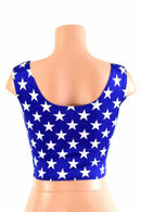 Blue & White Star Crop Top - Coquetry Clothing