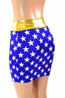 Blue & White Star Super Hero Skirt - Coquetry Clothing