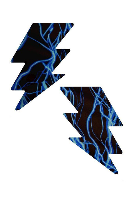 Blue Lightning Bolt Pasties - Coquetry Clothing