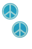 Blue Peace Sign Pasties - 1