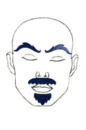 Blue "Rugged" Facial Fashion Kit - 1