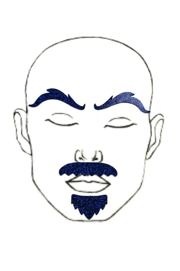 Blue "Rugged" Facial Fashion Kit - 1