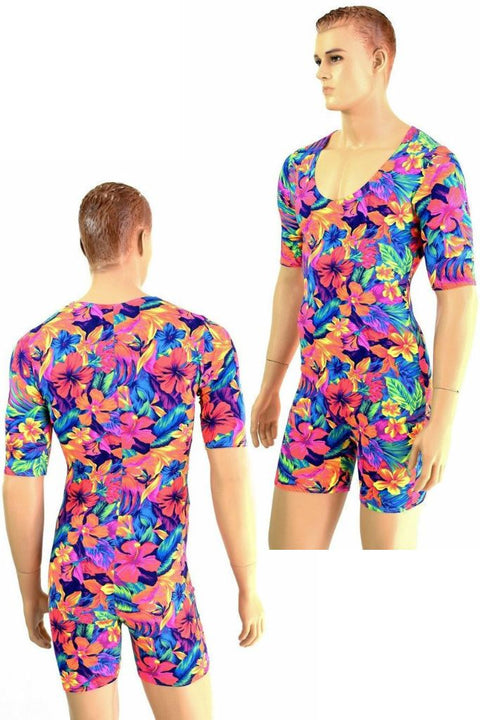 Mens Tahitian Floral Romper - Coquetry Clothing