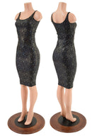 Bombshell Thin Strap Wiggle Tank Dress in Star Noir - Coquetry Clothing
