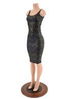 Bombshell Thin Strap Wiggle Tank Dress in Star Noir - Coquetry Clothing