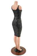 Bombshell Thin Strap Wiggle Tank Dress in Star Noir - Coquetry Clothing