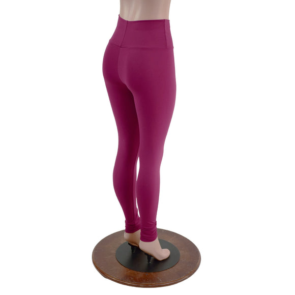 Bordeaux Zen High Waist Leggings READY to SHIP - Coquetry Clothing