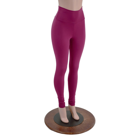 Bordeaux Zen High Waist Leggings READY to SHIP - Coquetry Clothing