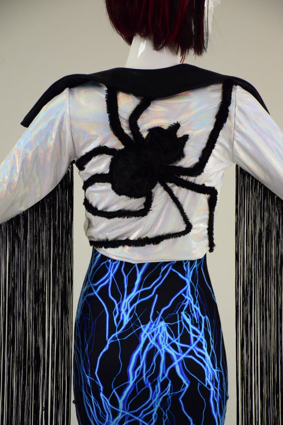 Boris the Spider Tie Front Crop Jacket - Coquetry Clothing