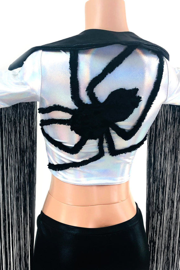 Boris the Spider Zipper Front Crop Jacket - Coquetry Clothing