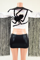 Boris the Spider Zipper Front Crop Jacket - Coquetry Clothing