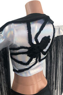 Boris the Spider Zipper Front Crop Jacket - Coquetry Clothing