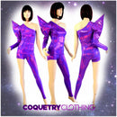 Bowie Inspired Grape Purple Holographic Set - Coquetry Clothing