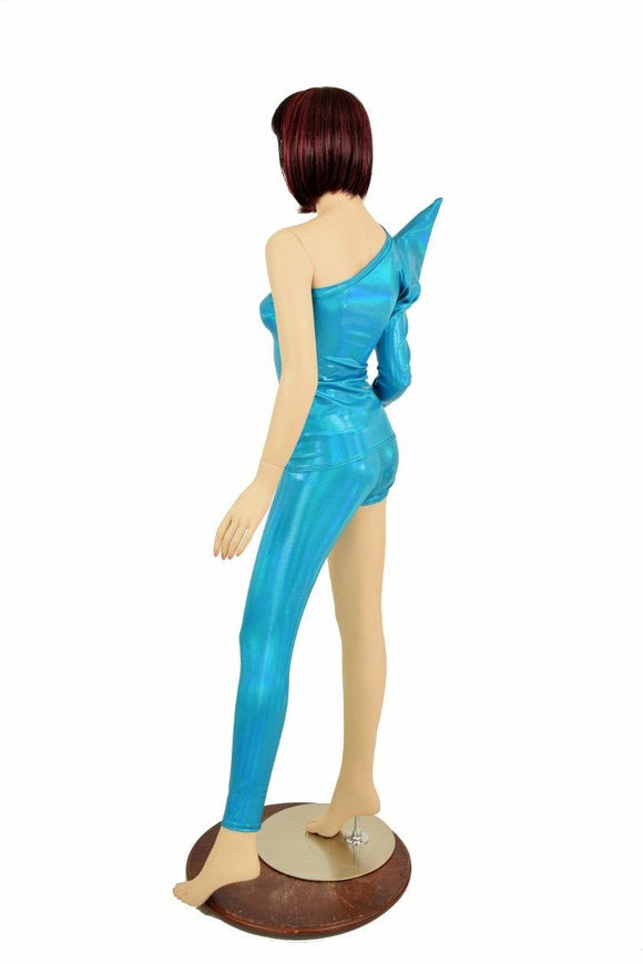 Bowie Inspired Peacock Blue Holographic Set - Coquetry Clothing