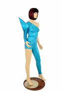 Bowie Inspired Peacock Blue Holographic Set - 2