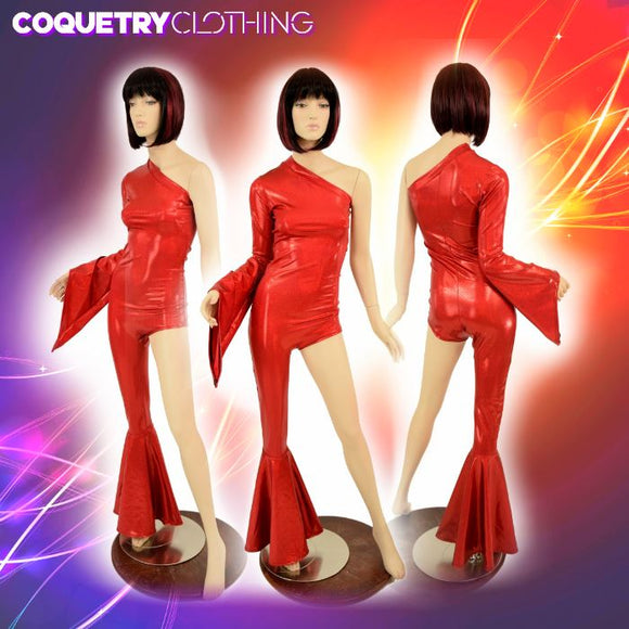Bowie Inspired Red Catsuit - Coquetry Clothing