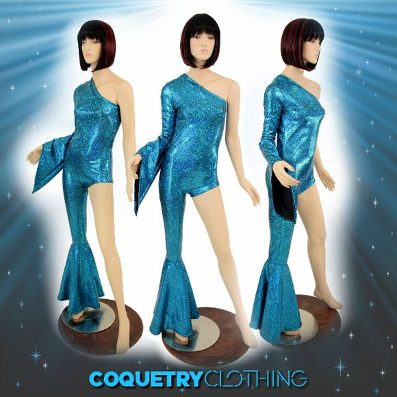 Bowie Inspired Turquoise Catsuit - Coquetry Clothing