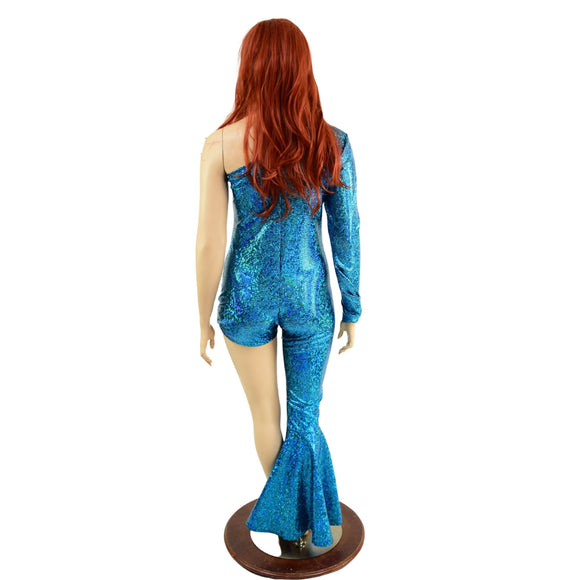 Bowie Inspired Turquoise Catsuit with Bolt - Coquetry Clothing