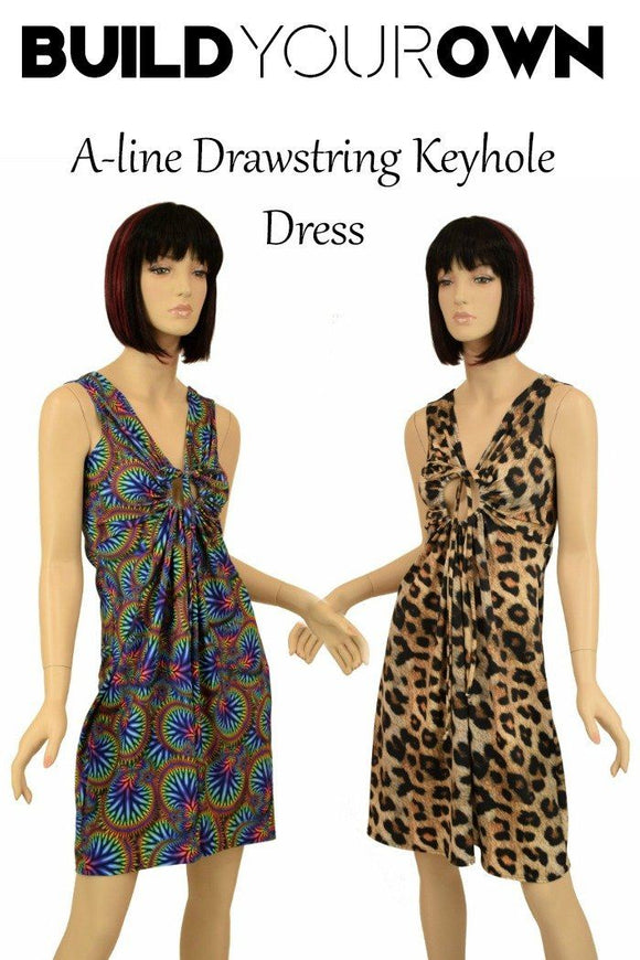 Build Your Own A - Line Drawstring Keyhole Dress - Coquetry Clothing