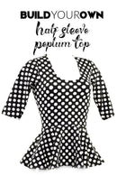 Build Your Own Half Sleeve Peplum Top - Coquetry Clothing