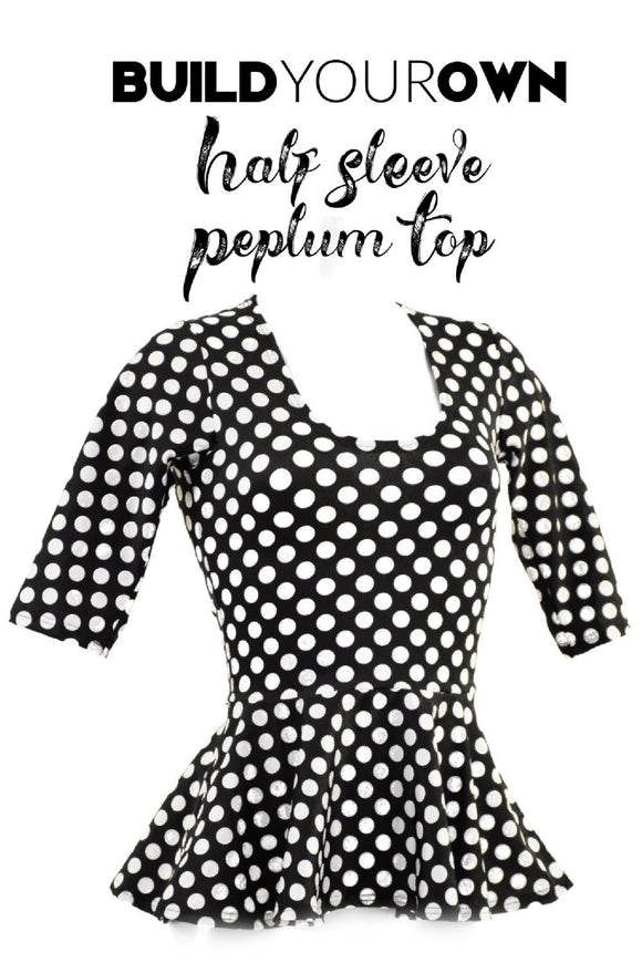 Build Your Own Half Sleeve Peplum Top - Coquetry Clothing