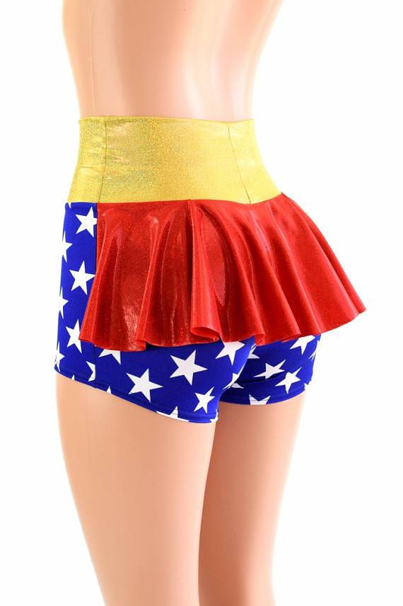 Build Your Own High Waist Ruffle Rump Shorts - Coquetry Clothing