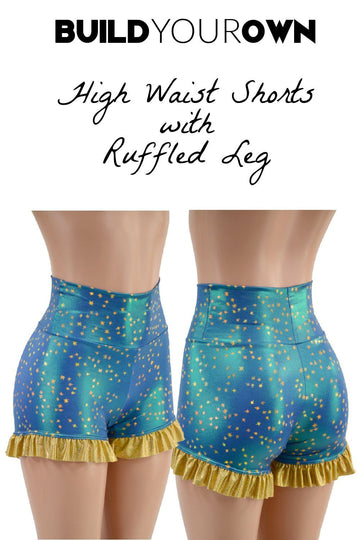 Build Your Own High Waist Shorts with Ruffled Leg - Coquetry Clothing
