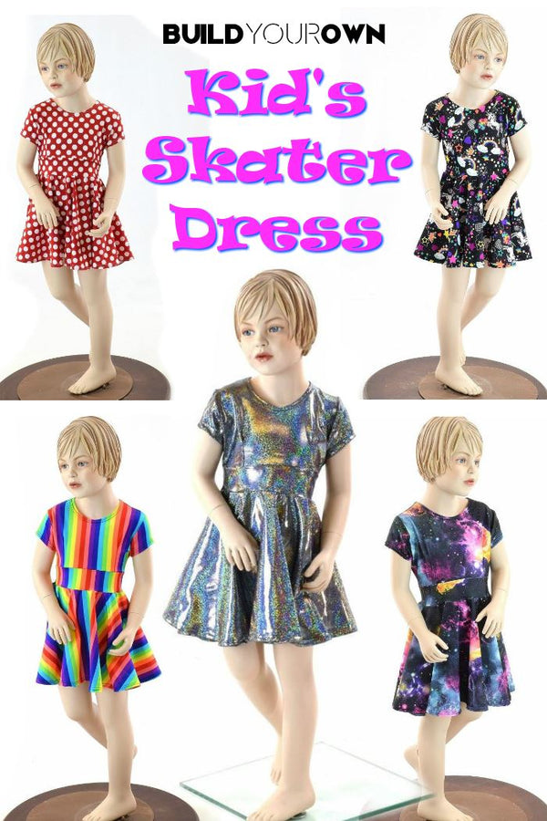 Build Your Own Kid's Cap Sleeve Skater Dress - 1