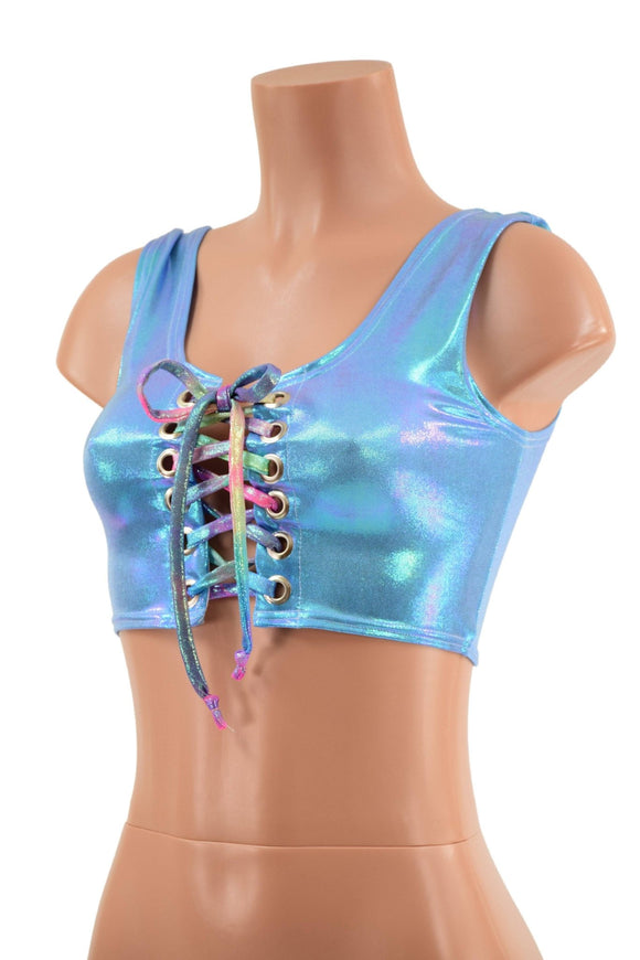 Build Your Own Lace Up 6" Mini Crop Tank - Coquetry Clothing