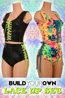 Build Your Own Lace Up Top & "Siren" Shorts Set - Coquetry Clothing