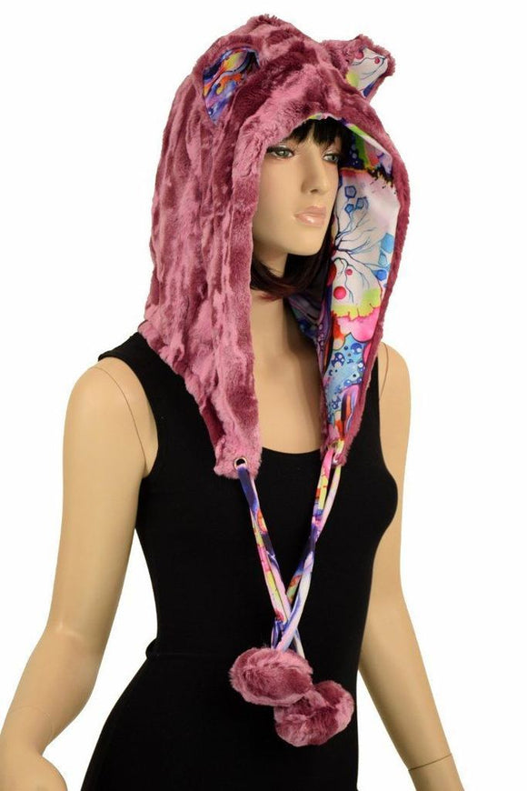 Build Your Own Minky Pom Pom Cat Ear Hood - Coquetry Clothing