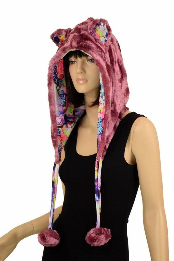 Build Your Own Minky Pom Pom Cat Ear Hood - 2