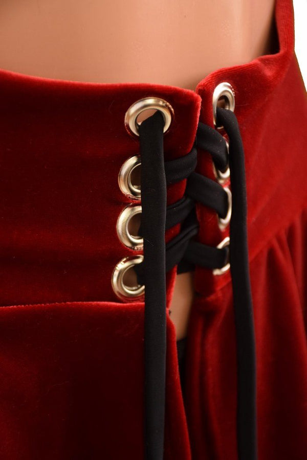 Build Your Own Open Front Lace Up Circle Cut Skirt - 3