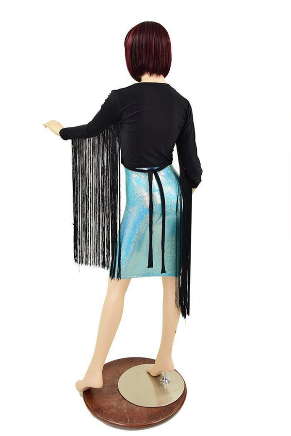 Build Your Own Wrap and Tie Crop Top with 30" Fringe - 5