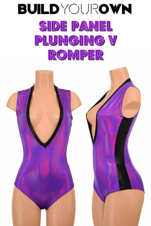 Build Your Own Side Panel Plunging V Romper - Coquetry Clothing