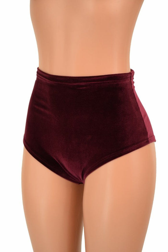 Burgundy Back Lace Up Siren Shorts - Coquetry Clothing