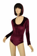Burgundy Stretch Velvet Fabric - 9