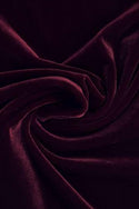 Burgundy Stretch Velvet Fabric - 1