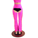Burlesque Style Zip Away Bootcut Chaps with Fringe - Coquetry Clothing